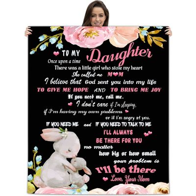 （in stock）My daughters mothers blanket Personalized Flannel throw blanket Custom picture suitable for sofa bedroom Christmas birthday gift（Can send pictures for customization）
