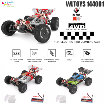 LT【ready stock】Wltoys 144001 1/14 2.4G 4WD การแข่งขันความเร็วสูงรถ RC โมเดลรถ60 Km/h อัพเกรดแบตเตอรี่7.4V 2600MAh รถบังคับ ของเล่นเด็กชาย 4-6 ปี【cod】