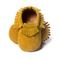 【hot】！ Newborn Baby Shoes Boy Suede Leather Footwear Prewalker Fringe Soft Non-slip