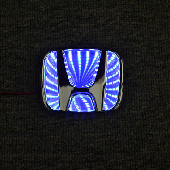 3D Honda Logo Chrome LED Car Logo Decoration Modified Emblems Badge