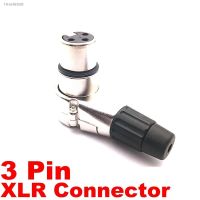 ♂✢ 1pcs 3 Pin XLR Male Female Jack Connector Mic Cable Right Angle 90 Degree Audio Wire Connector for Speaker Systems Radio Station