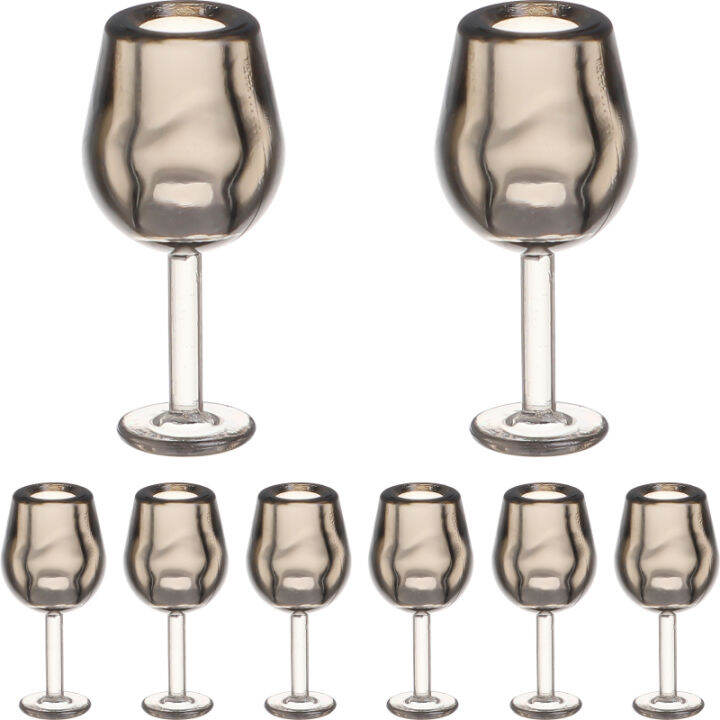 Creamnin 10 Pcs Mini Wine Glass Plastic Champagne Cups Food Toys