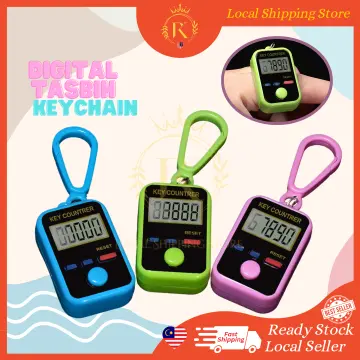 Digital Hand Tally Counter 4 Digit Number Manual Counting Golf Clicker  Outdoor Sport Soccer Key Ring