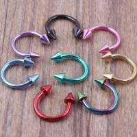 1pcs Steel Sexy Nose Septum Hoop Lip Rings Circular Barbell Horseshoe Ear Tragus Helix Earrings for Unisex Jewelry Gifts