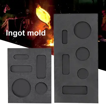 graphite melting molds 2x Mold Graphite Ingot Metal Casting Molds Graphite  Mold