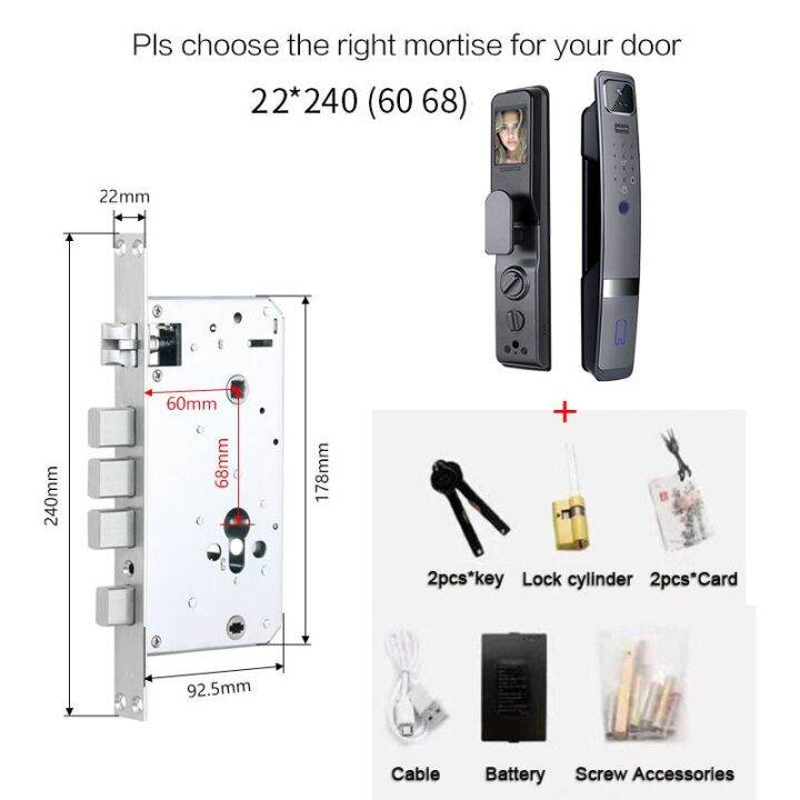 ประตูล็อคอัจฉริยะจดจำใบหน้า3d-wifi-tuya-พร้อมกล้อง-cerradura-ล็อคลายนิ้วมือล็อครักษาความปลอดภัยอัตโนมัติเต็มรูปแบบ