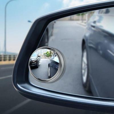 กระจกมองหลังเสริมสำหรับรถยนต์ Spion Bulat Kecil รถยนต์กระจกมองหลังจุดบอดแบบนูนหมุนได้360 ° จุกดูด H