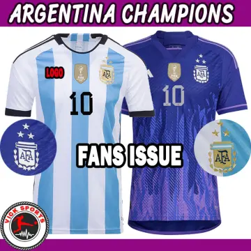 Argentina No.10 Messi Jersey (28 Yards), Argentina Soccer Jersey 2022,  Messi Shirt Short Sleeve Football Kit, Kids/Adult Soccer Fans Gifts 