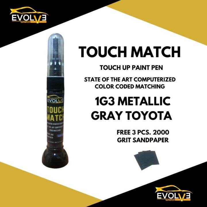 TOUCH MATCH 1G3 Metallic Gray Touch Up Paint Pen Scratch Remover