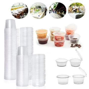 10pcs Kitchen Disposable Plastic Sauce Cup Pot Chutney Container