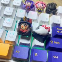 คีย์แคปน่ารัก คีย์บอร์ด keycap แบบเซต Hutao  Genshin impact สั่งทำได้จร้า (hutao+ผีน้อย)