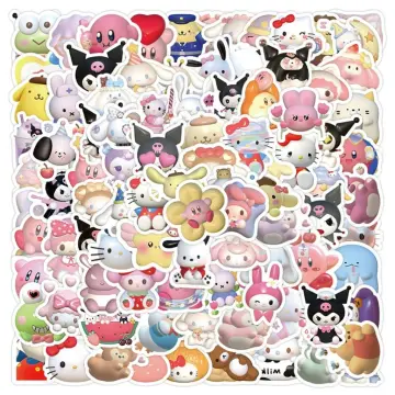 Cute Sanrio Cartoon Cinnamoroll Sticker Electric Car Laptop Ipad Water Cup  Personality Decoration Waterproof Sticker