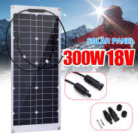 【300W 】(1/2Pcs) 18V Solar Panel MC4 Monocrystalline Solar Cell กันน้ำ Y Connector ชาร์จไฟรถยนต์สำหรับ Motorhome Boat กลางแจ้ง Home Camping-0.6m