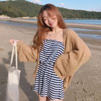 Linki---R loose long sleeve knit cardigan sunscreen 4153