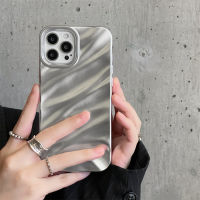 《MFD》High-end Silver Silk phone case for iphone 14 14pro 14promax 13 13pro 13promax 3D silk shape design 12 12pro 12promax 11 11promax Silk wrinkled casing shell 2022 most popular New Design High quality Elegant and beautiful style for girl women