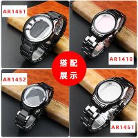 Suitable for Armani watch ceramic belt AR1400 1451 1452 1410 watch belt case set accessories