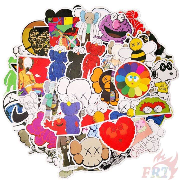 64PcsSet Kaws Stickers Cool Kaws Waterproof Mixed JDM Doodle Stickers