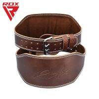 RDX เข็มขัดยกน้ำหนักหนังแท้ 6" Leather Gym Belt