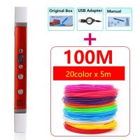 ℗ myriwell 3d pen RP100C PLA 1.75mm filamen 3d print pen metal shell USB power compatible ABS PCL PLA 3 modes