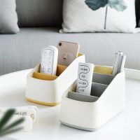 {Hot} รีโมทคอนโทรลกล่องเก็บของตั้งโต๊ะ Sundries Remote Caddy สำหรับห้องนอนห้องนั่งเล่น4ช่องกล่องเก็บของสำนักงาน Home Organizer