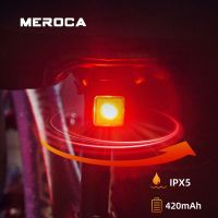 MEROCA Bicycle Rear Light Intelligent Brake Sensor Light for MTB Road Bike Night Travel Safety Warning Light Bike Accessories