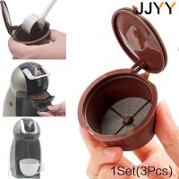 {Xiaoyi Coffee} JJYY 1ชุด (3ชิ้น) กาแฟนำกลับมาใช้ได้ถ้วยกรองแคปซูลการป้องกันทางสิ่งแวดล้อมแกน