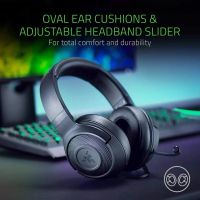 Razer Kraken X หูฟังสำหรับเล่นเกมหูฟังเสียงรอบทิศทาง7.1พร้อมหูฟังชุดตัวขับขนาด40มม. ไมโครโฟนหัวกลมงอได้