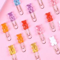 10pcs/lot Kawaii Rainbow Bear Paper Clip Decorative Cute Bookmark Binder File Clips School Office Stationery Accessories