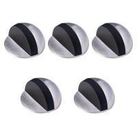 5pcs/pack Bathroom Anti Collision Door Stopper Office Hardware Home Self Adhesive Bedroom Protective Stainless Steel Floor Mount Door Hardware Locks