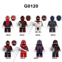 Compatible with LEGO Super Hero Justice League Spider-Man Crimson Battlesuit Miles Assembled Building Block Toy G0120