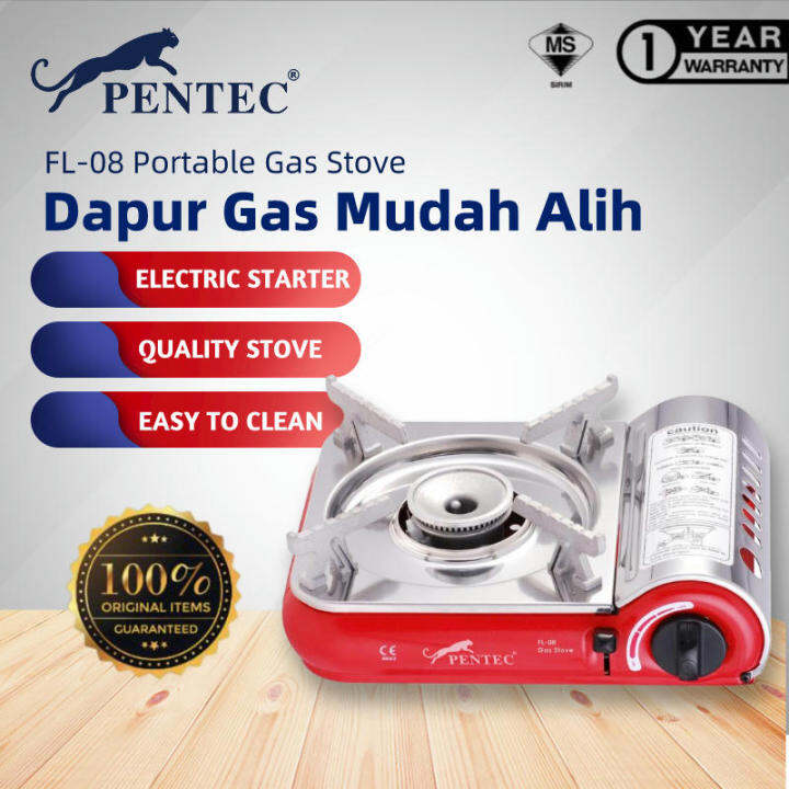 Pentec Mini Portable Gas Stove FL08 ALUMINIUM GAS STOVE HIGH