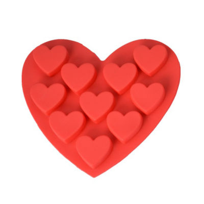 บิสกิตซิลิโคนรูปหัวใจทำจากตกแต่งหน้าเค้กช็อคโกแลตสำหรับสบู่หัวใจ