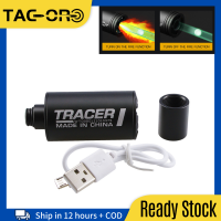 TAC-OR ยุทธวิธีเบา S Tracer ของเล่นทหาร Tracer ของเล่นหมากรุกทหาร Tracer อลูมิเนียมสีดำชาร์จ USB เดินป่าตั้งแคมป์หมากรุกทหารอุปกรณ์ทางทหาร