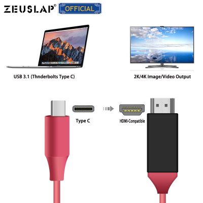 USB C to HDMI Cable 4K Type c HDMI Thunderbolt 3 Adapter for MacBook Samsung Galaxy S10/S9 Huawei Nintendo SWITCH Type c to HDMI