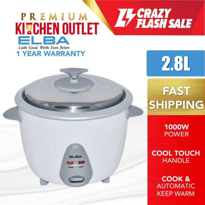 Elba 2.8L Rice Cooker ERC2866T Cook & Automatic Keep Warm Lazada