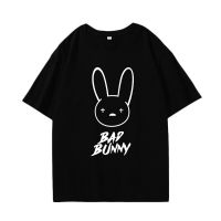 เสื้อยืดผ้าฝ้ายกระต่าย T เสื้อ Unisex 100% Cotton Punk เสื้อผ้า Harajuku ฤดูร้อนชายเสื้อสั้นและผู้หญิง EU ขนาดเสื้อ Ulzzang Tees O-Neck สบายๆ