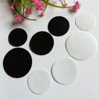 hotx【DT】 50pcs/lot 40-60mm black and white Round Felt Fabric Eco-friendly Accessory Patches