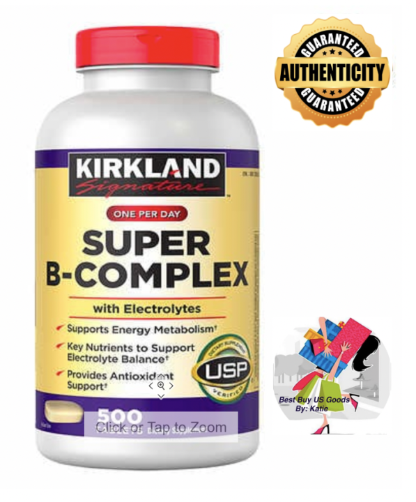 Kirkland Super B-Complex With Electrolytes 500 Tablets Exp FEB 2025 ...