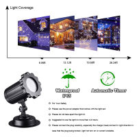 Christmas Snowflake Projector Light LED Snowfall Laser Projection Stage Lamp for Wedding Holiday Party Garden Landscape Decor