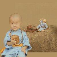 Childrens costume hanfu shaolin temple cute little novice monk monk幼儿古装汉服少林寺可爱小和尚服儿童小沙弥摄影拍照衣服表演服装BY4510