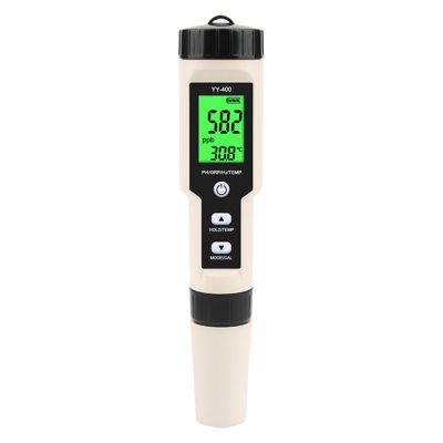 4 in 1 YY-400 PH/ORP/H2&amp;TEM Meter Digital Hydrogen Ion Concentration Tester for Aquarium, Swimming Pool