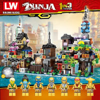 ProudNada Toys ของเล่นเด็ก ตัวต่อเลโก้ เลโก้ นินจา (มีแถบไฟ) LW BUILDING BLOCKS NINJA 3IN 1 1321 PCS NO.1015