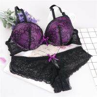 《Be love shop》Sexy Deep lingerie bra set Beautiful back lenceria bielizna damska komplety Cup AB lace top pink lace underwear set