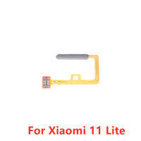 ฝา Pengimbas สายเคเบิลงอได้ Jari Xiaomi Mi 11 Lite Touch ID Sensor ปุ่มโฮมริบบิ้นกุญแจ Penggantian Bahagian Pembaikan