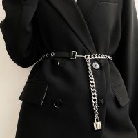 【CW】 Silver Gold Chain Belt Elastic Silver Metal Waist Belts for Women High Quality Stretch Cummerbunds Coat Ketting Riem Waistband