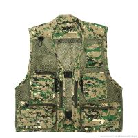 Vest Quick Dry Summer Outdoor Men Camouflage Mesh Photography Vest Multi-pocket Portable Breathable Safety Waistcoat wholesales