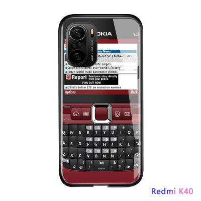 Hontinga เคสมือถือ เคสโทรศัพท์ เคส Xiaomi Poco F3 Redmi K40 K40 Pro Creative คลาสสิก Vintage กรณี Nokia เกม Boy Gamepad ออกแบบ Shockproof Glossy กระจกเทมเปอร์เคสใส่โทรศัพท์เคสแข็งสำหรับชาย