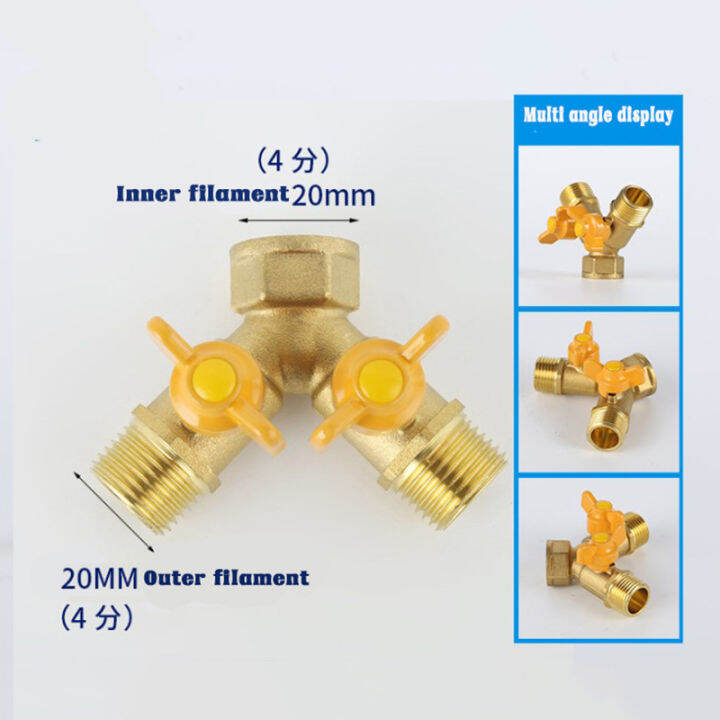 Brass Garden Watering Dual Faucet Adapter Dual Faucet Connector Lazada