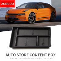 ZUNDUO Car Central Storage Box For ZEEKR 001 Stowing Tidying Center Console Tray Lower Layer Organizer Essories BLACK