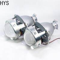 HYS ไฟหน้าโปรเจคเตอร์โลหะ3.0นิ้ว2ชิ้นเลนส์ไบซีนอนสำหรับ HID H1อุปกรณ์แต่งรถยนต์ไฟรถ HID สุดๆ